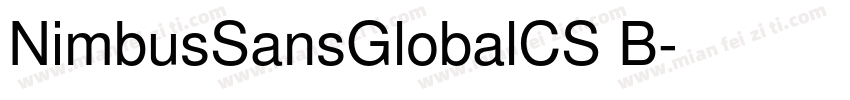NimbusSansGlobalCS B字体转换
